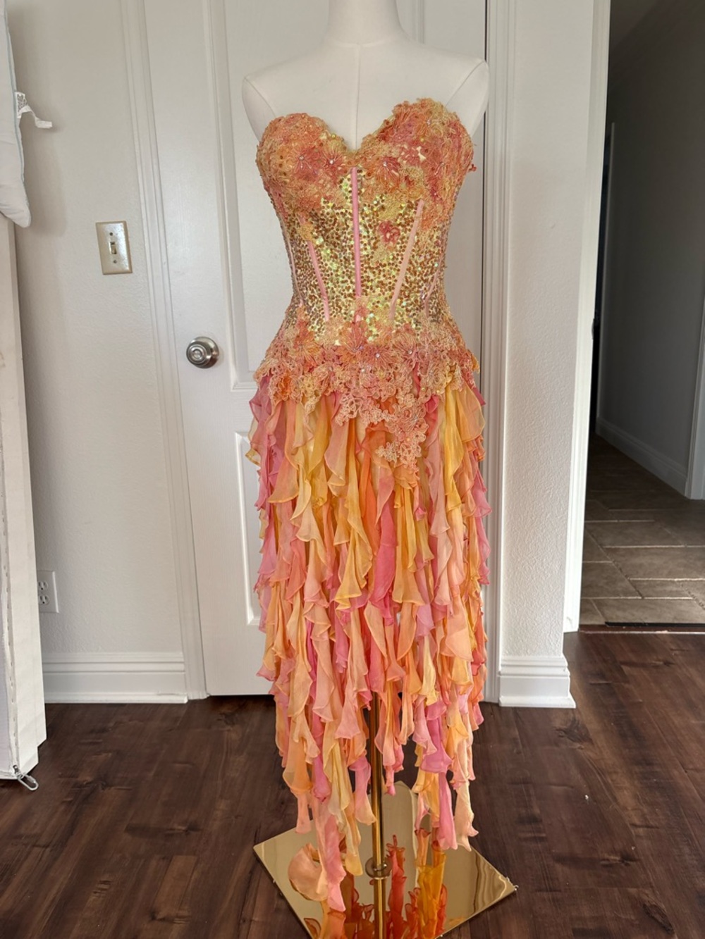 INSANE RARE Jovani jellyfish silk fairy mermaid dress